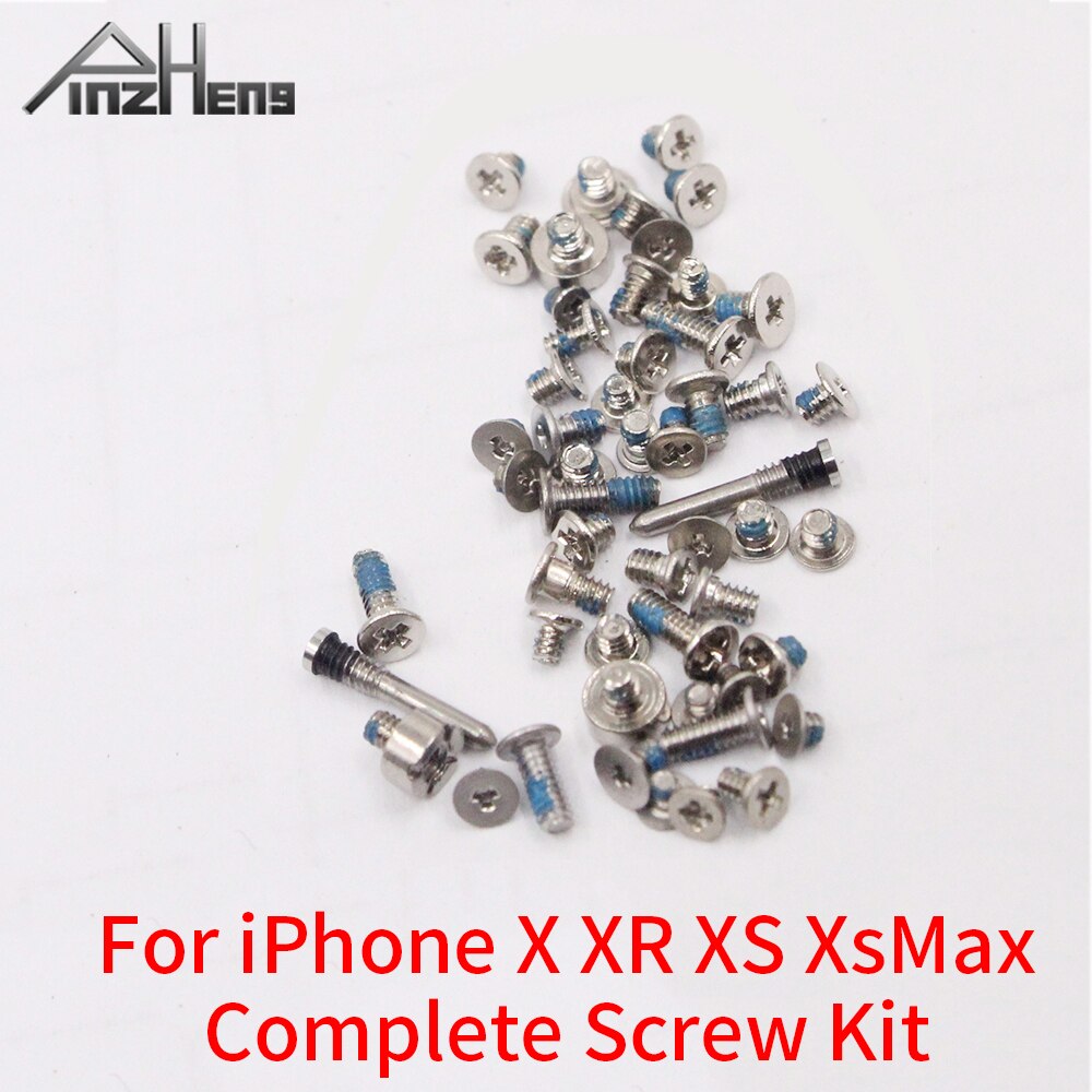 PINZHENG Completo Kit di Viti Per il iPhone X XR XS XSMax Screw Set di Ricambio 2 Viti Dock in Basso Set di Accessori di Riparazione bullone