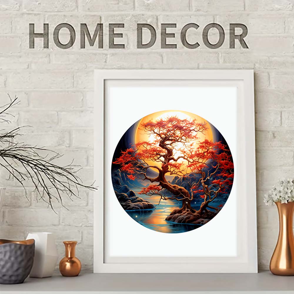 Wooden puzzle Autumn color tree delicate box Valentine's Day Irregular animal shape Christmas puzzle adult decompressi