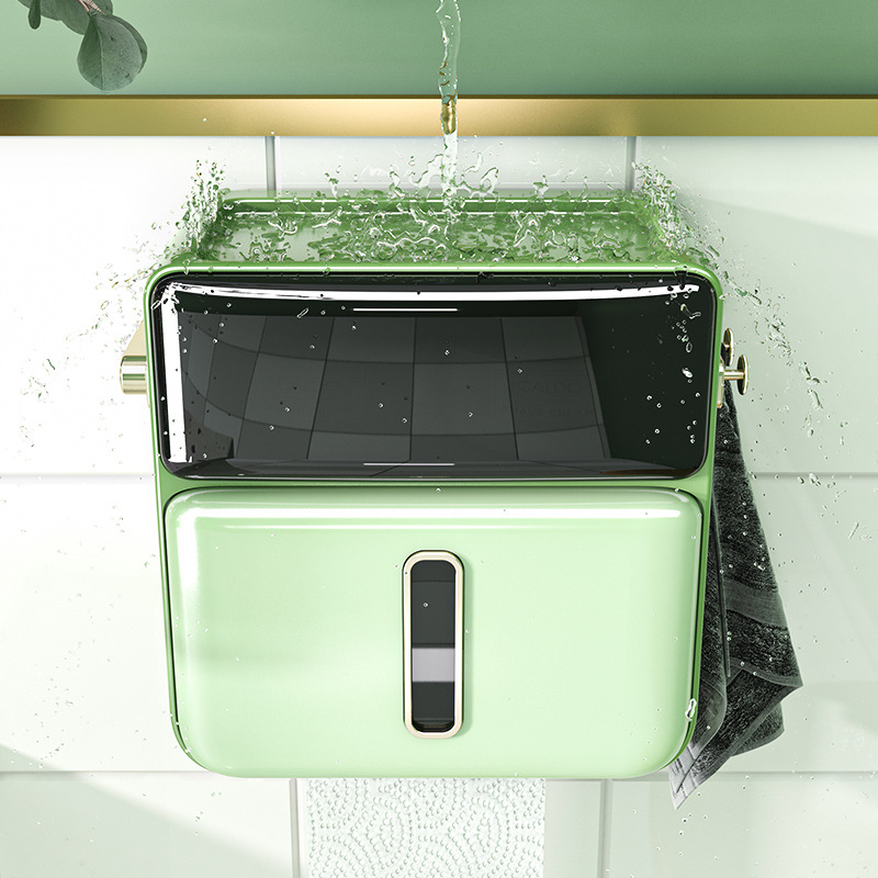 Wc Tissue Box Rack Huishouden Muur Gemonteerde Opslag Apparaat Badkamer Mobiele Houder Maandverband Doos Toiletrolhouder