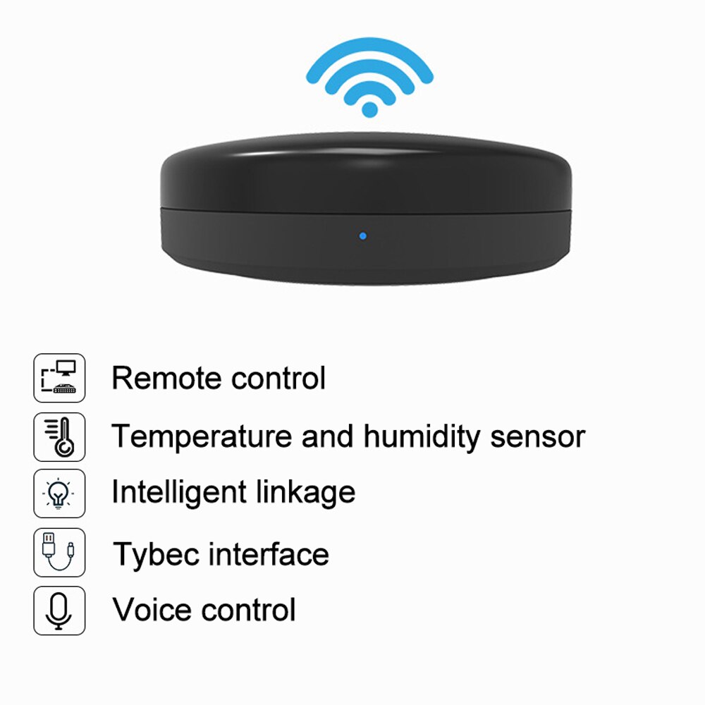 R6 Intelligente Universele Ir Infrarood Afstandsbediening Wifi Controller Repeater Hub Huishoudelijke Temperatuur Vochtigheid Sensor