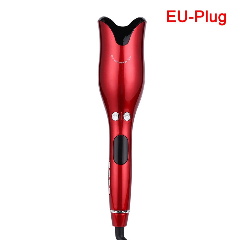 Automatic Curling Iron Air Curler Rotating Air Curly Wave Hair Styling Tool: Red-EU