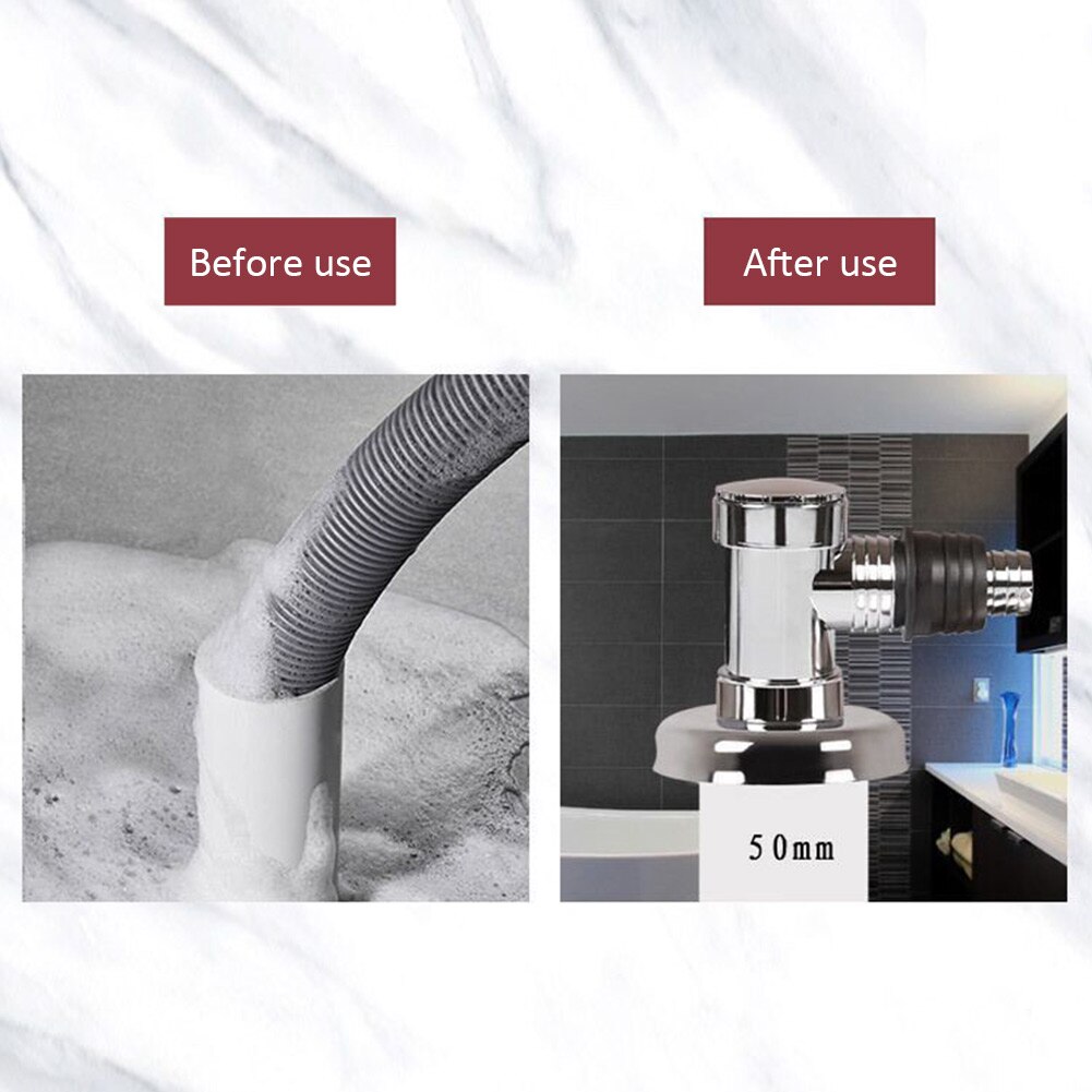 Adapter Sink Water Drain Easy Install Home Laundry Pipe Chrome Plated Kitchen Washing Machine Connector Hose Splitter Diverter