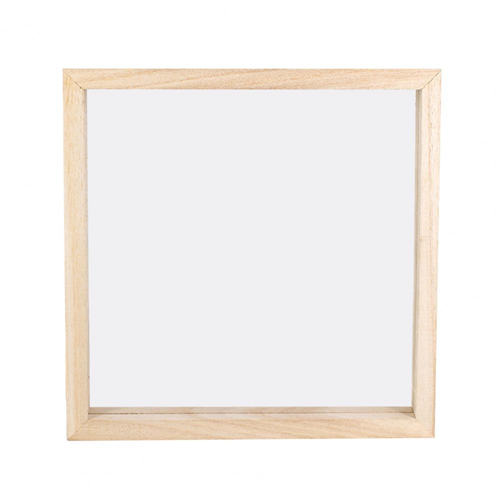 20/30cm madeira acrílico moldura de foto sem rebarbas artesanato diy crianças pintura quadro de exibição de papel fazendo molde quadro decoração de casa: BRANCO