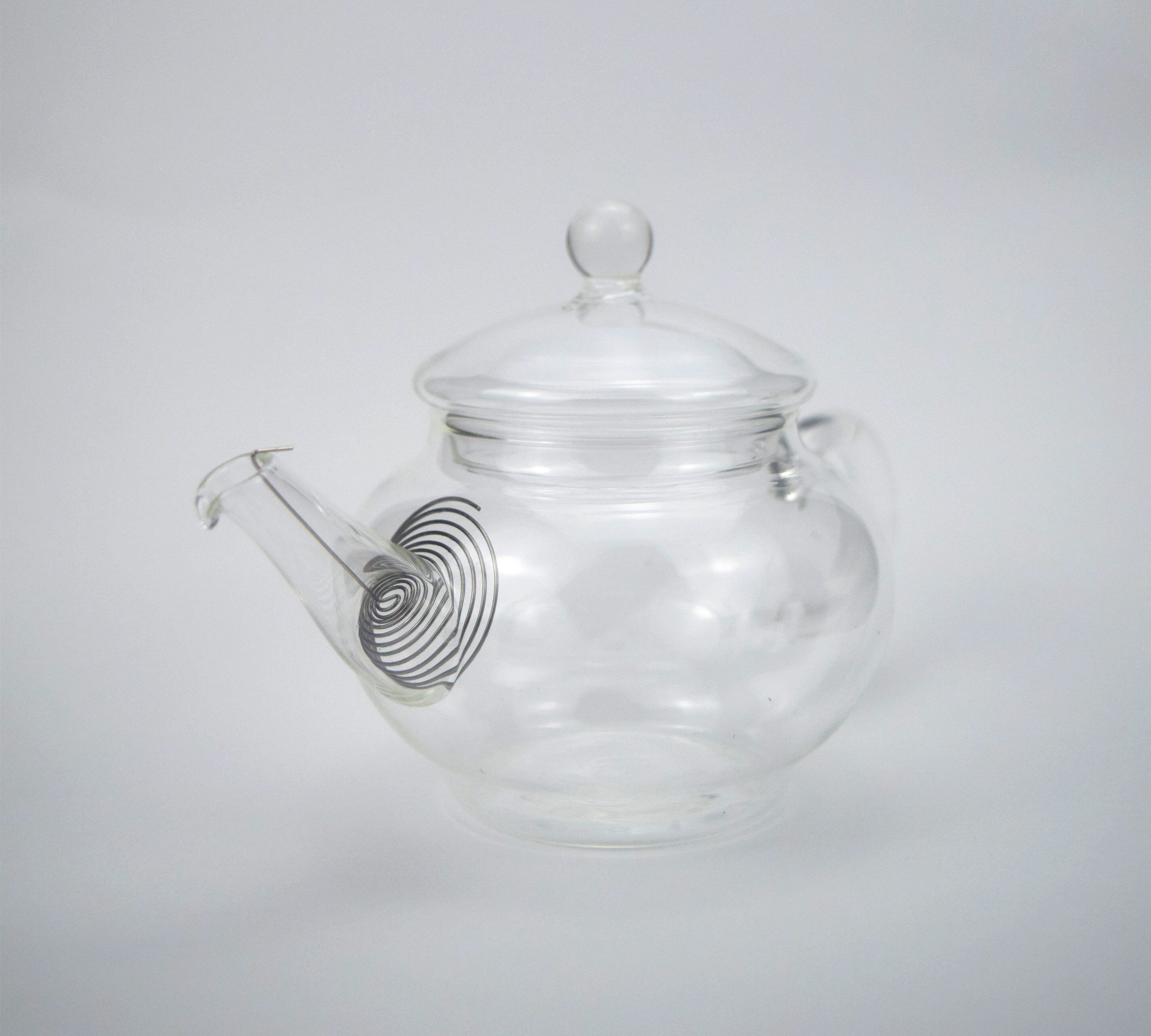 Glass tea kettle,borosillicate heat-resistant teapot，Guifei teapot with stainless steel infuser，flowery tea kettle