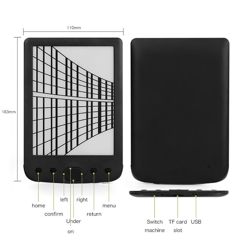 BK6025 Mini E-Ink Display 6 inch E-book Reader 800x600 DOC PDF TXT E-Reader Portable audio and video equipment