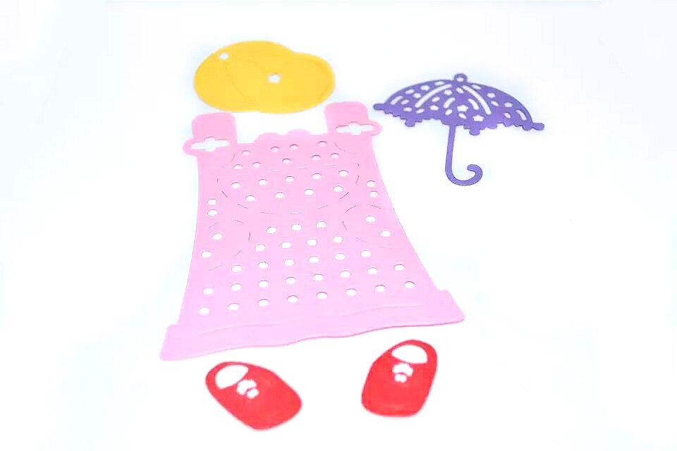 DIY Sterft Plakboek Metalen Decoratieve Ambachten Sterft Set Rok Stansen Embossing Schoenen hoeden Paraplu Angel Meisje Sterft Set