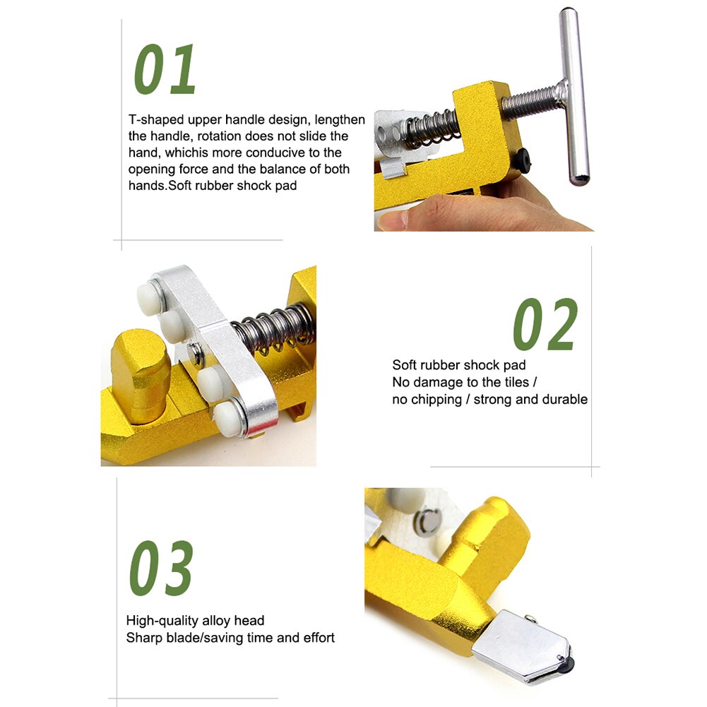 2 in 1 Multi-functional Handheld Portable Glass Ceramic Tile Cutter Opener for Home Glass Mirror Cutting Equipment Hand Tools