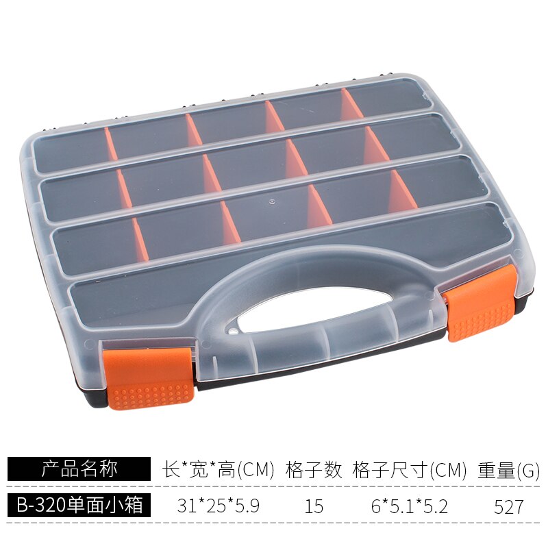 Screw Plastic Tool Case Impact Resistant Suitcase Compact Tool Kit with Storage Case Dividers Boite A Outils Home Repair DK50TB: style 5