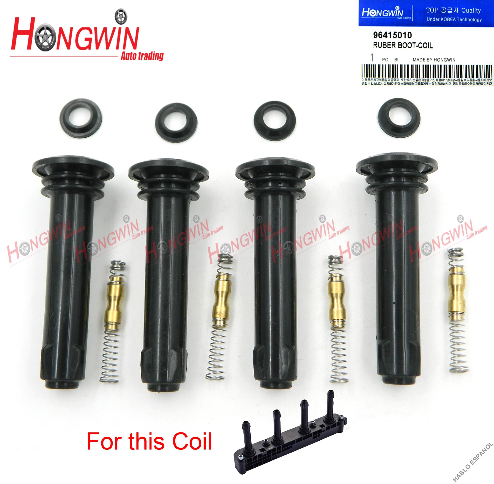 96415010 Ignition Coil Rubber Boot Kit With Spring For Holden Viva JF 05-09 4 Cyl. 1.8L F18D3 For Chevrolet Optra 2.0L ZS508: 4pcs