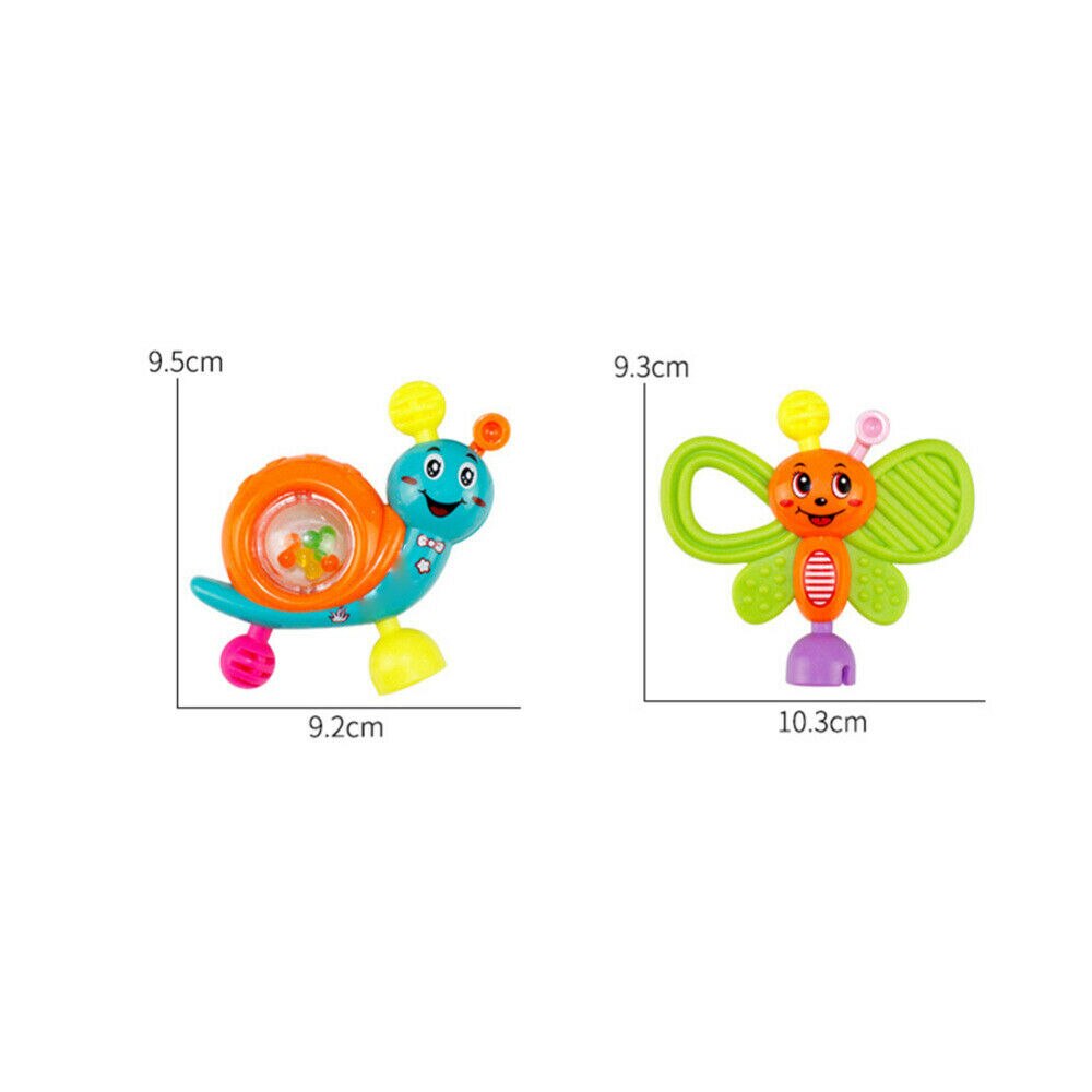 8Stck Tragbare Baby Rassel BeißRing Shaker Greifen und Dreh Rassel Spielzeug einstellen für Babys 0/3/6/9/12 Monate