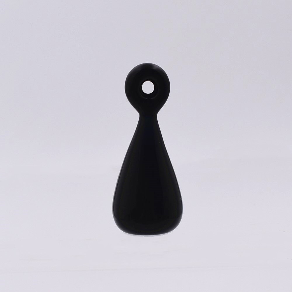 1X Diffusor Parfüm Nachfüllbar 39*17mm Farbige handmade Ätherisches Öl Aromatherapie Flasche Anhänger tropfen schmuck glas anhänger: black