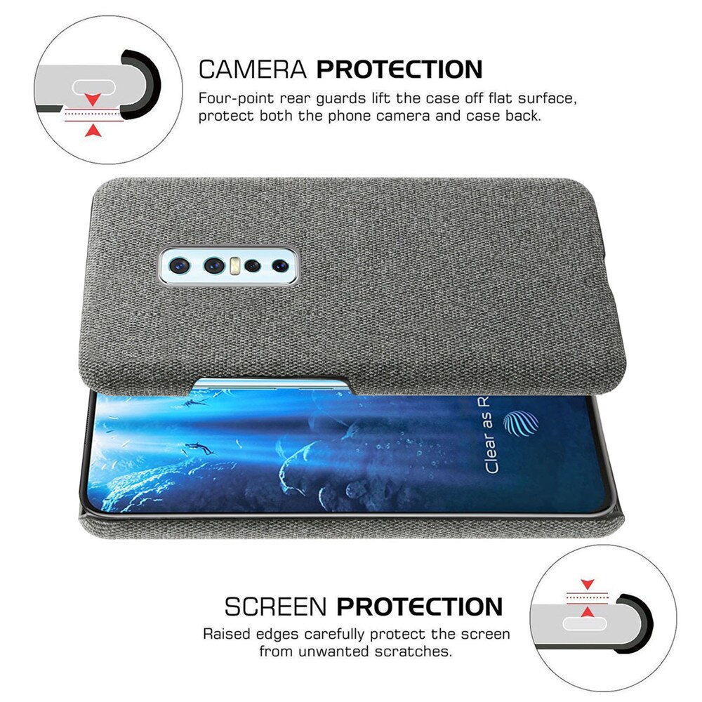 Custodie in tessuto per Vivo V17 PRO custodia rigida in tessuto retrò sottile per Vivo V17 PRO V17pro 6.44 "1909 co1910 Coque