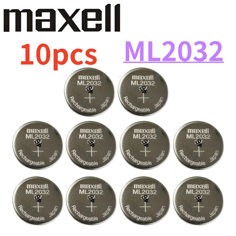 2-10PCS Original ML2032 Battery ml2032 ML 2032 Rechargeable Battery CR2032 CR 2032 DL2032 ECR2032: green