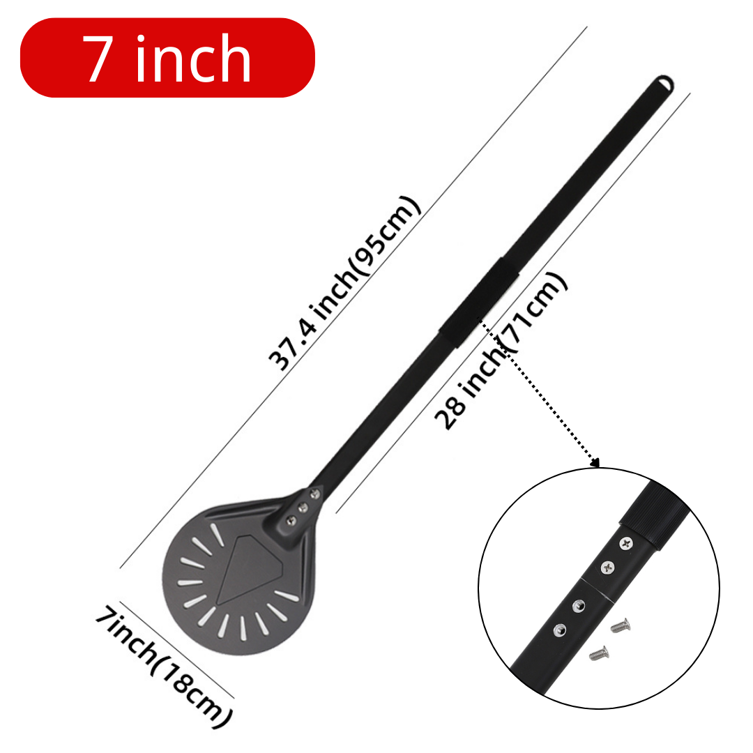 7 8 9 10 Inch Long Pizza Peel AdjustableTurning Shovel Spatula Baking Tool Kitchen Utensils Nonstick Big Pizza Turner for Oven: black
