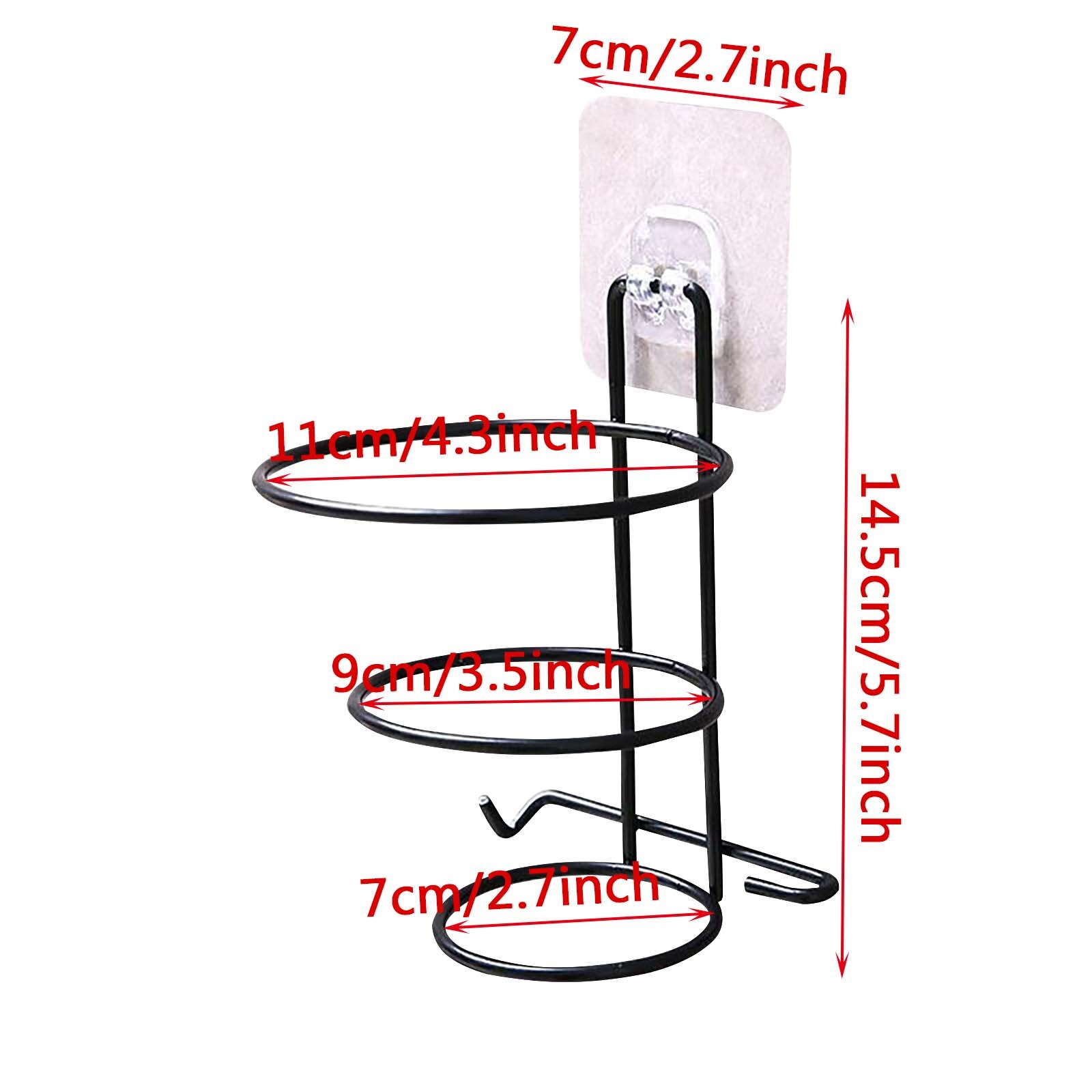 Föhn Houder Opbergrek Haardroger Organizer Gratis Ponsen Lijm Wandmontage Rvs Beugel Stand Badkamer