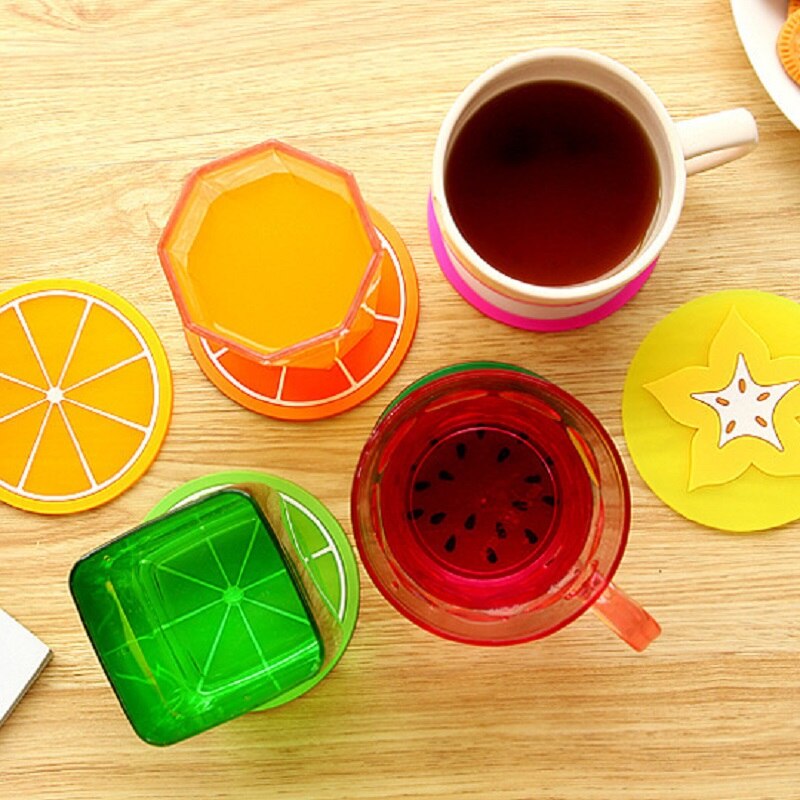 Keuken Gadgets Siliconen Cup Coaster Fruit Stijl Hittebestendige Placemat Leuke Fruit Drankje Tafel Mat Keuken Accessoires