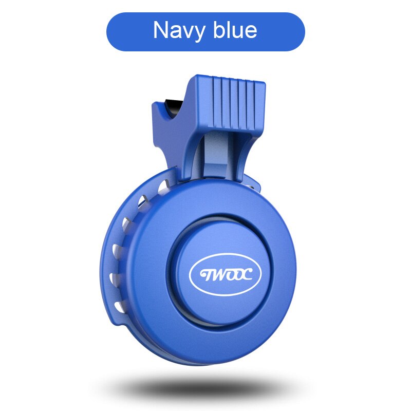 Bocina eléctrica de ciclismo recargable por USB, manillar resistente al agua de 120dB, sonido de alarma para bicicleta de montaña y carretera, accesorios para ciclismo: Blue