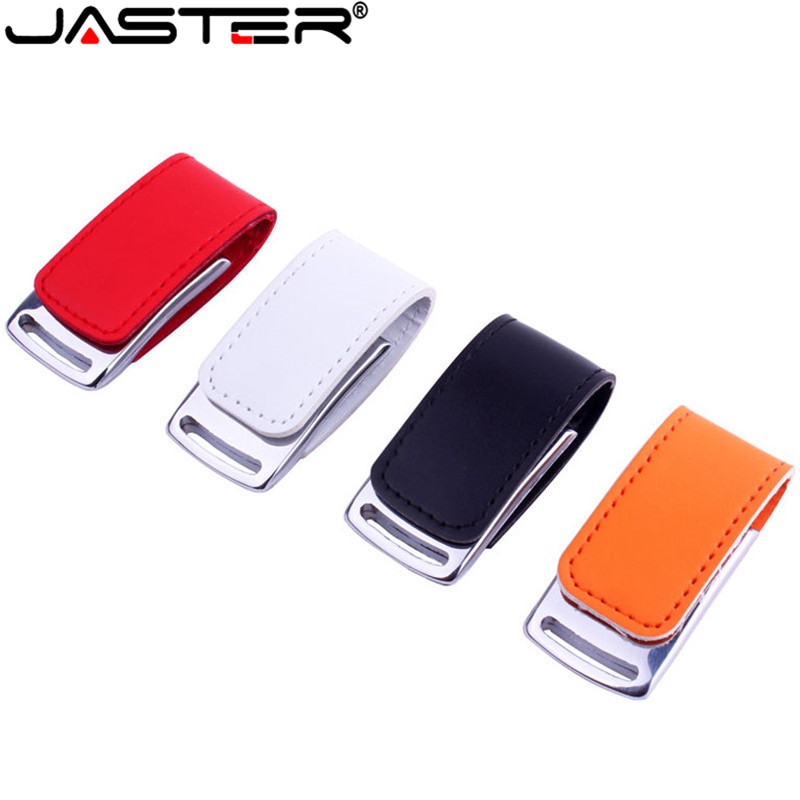 Usb jaster 2,0 cuero usb + caja de usb pendrive 4GB 8GB 16GB 32GB 64GB de memoria U disco usb flash drive