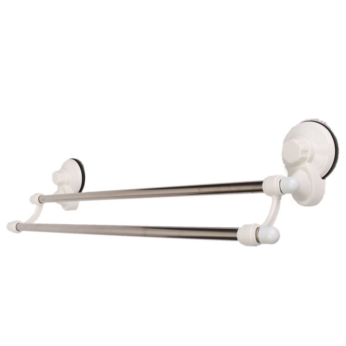 18.5 inch Dubbele Bars Zuignap Handdoeken Rail Houder Magazijnstellingen Wandmontage Rvs Badkamer Organisator Keuken Hotel