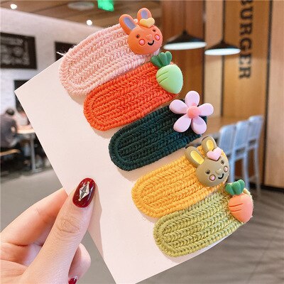Crianças hairpin princesa headdress bb clip cartão de grampo de cabelo quebrado menina fruta pequeno hairpin franja clipe de cabelo do bebê acessórios: 2