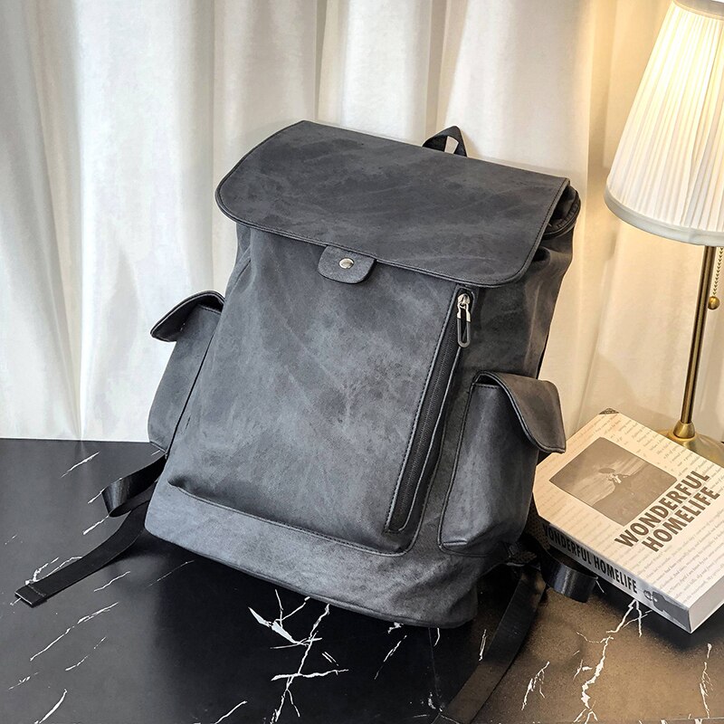 VICUNA POLO-Mochila de cuero de para hombre, morral informal de viaje de gran capacidad, venta directa de fábrica