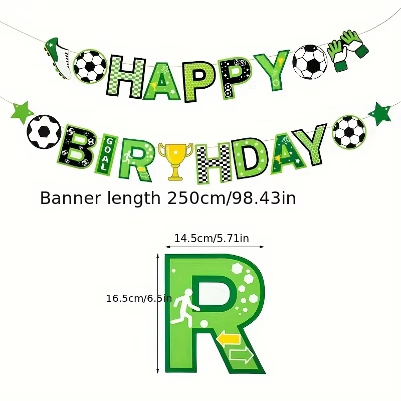Voetbal Verjaardag Wegwerpservies Voetbal Papieren Borden Kopjes Servetten Tafelkleed Banner Sport Voetbal Thema Feestdecoratie