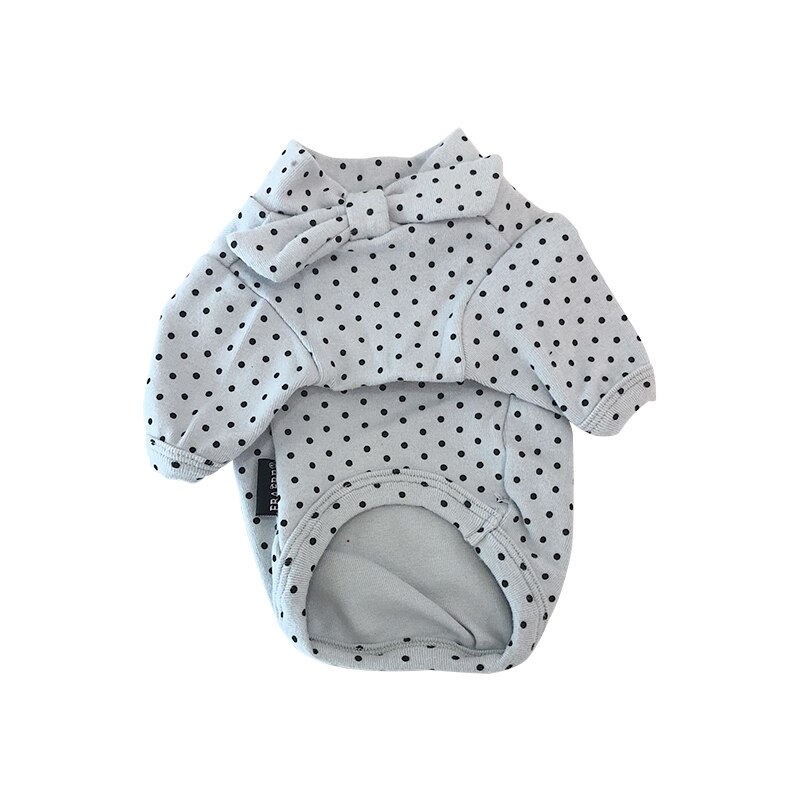 Camiseta con lunares para perro, ropa para perro, camisa para gato y cachorro, ropa para Yorkshire Pomeranian maltés, Bichon Poodle, otoño y primavera