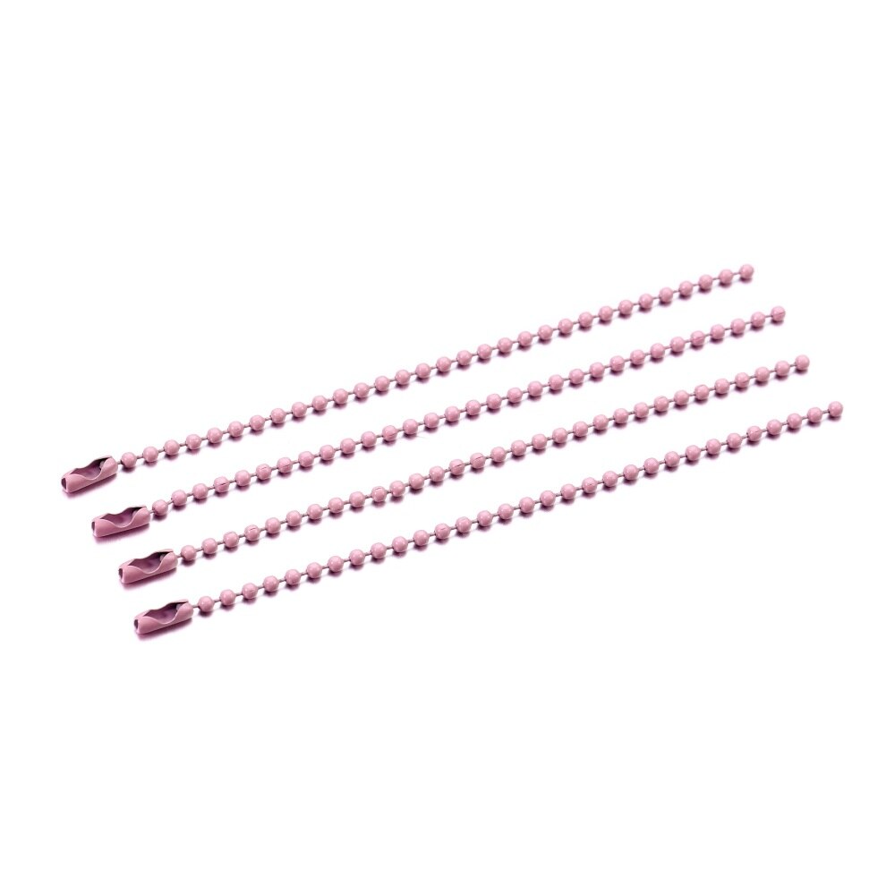 20 sztuk/paczka Multicolor metalowa kula łańcuszki z koralików Spry malowane breloczki klucz wisiorki złącze dla DIY brelok tworzenia biżuterii: light pink