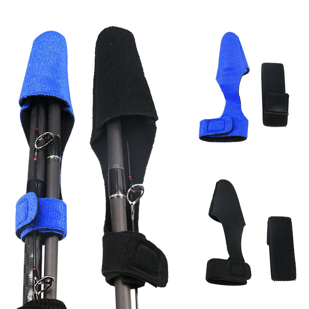 2 Stks/set Hengel Riem Accessoire Pole Glove Protector + Vissen Tie Wikkelen Band Strap