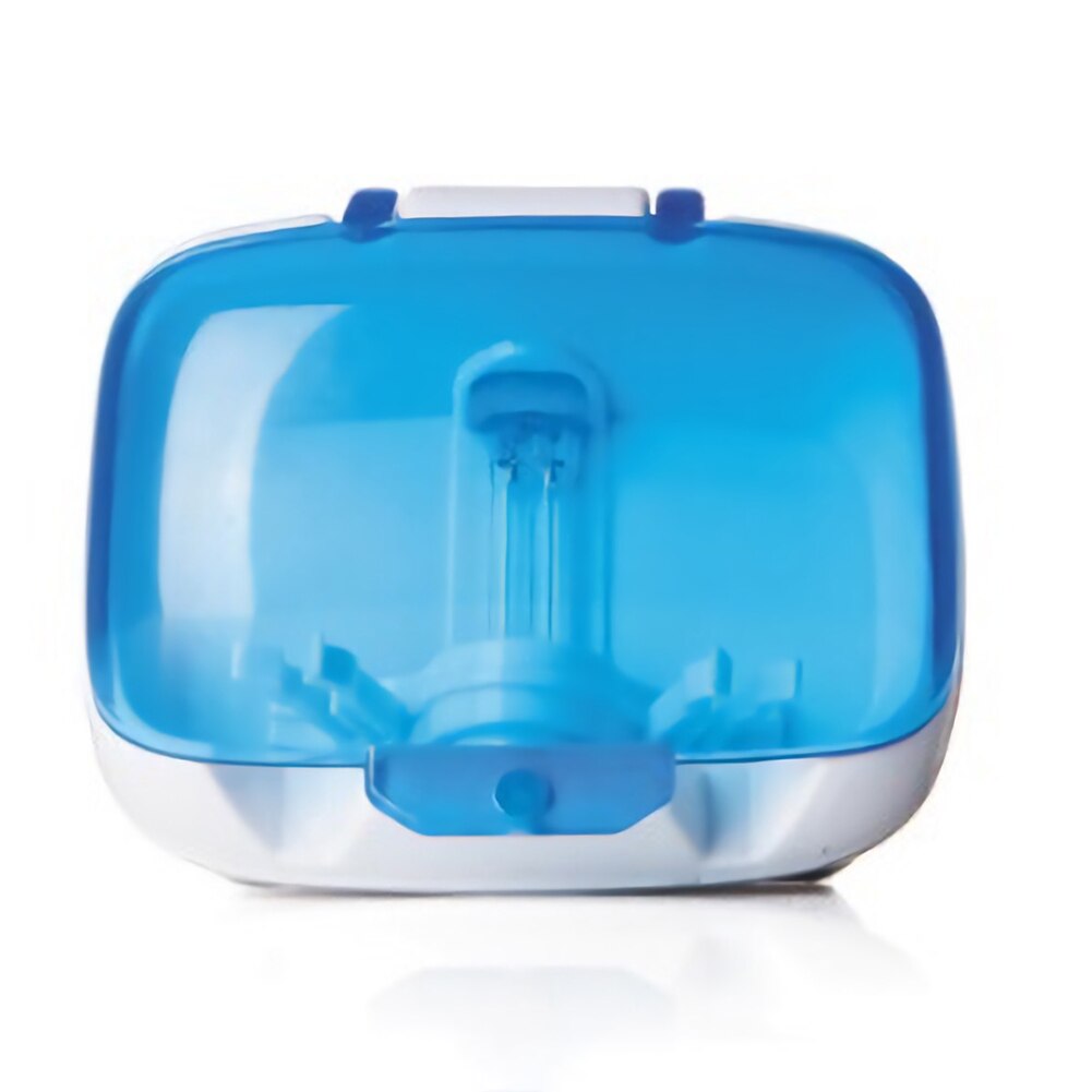 Esterilizador de cepillo de dientes con luz UV para el hogar, soporte de caja de desinfección para montaje en pared de baño, soporte para cepillo de dientes con 2 ranuras