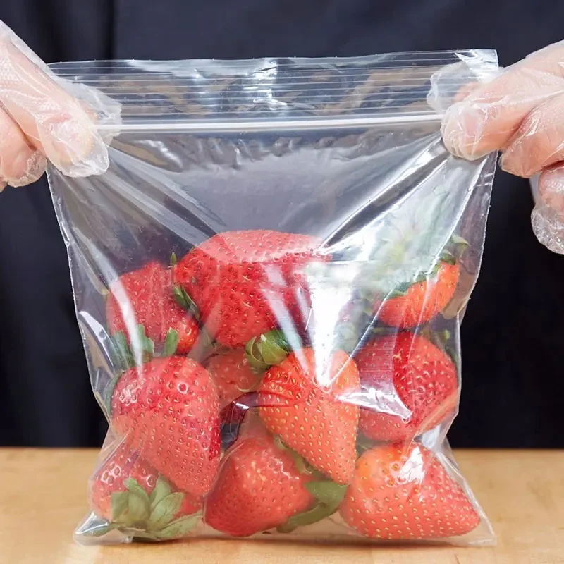 Bolsas transparentes con cremallera para alimentos, joyería, bolsa de almacenamiento al vacío, bolsa de polietileno gruesa y resellable, paquete de organización de cocina, 300/100 Uds.