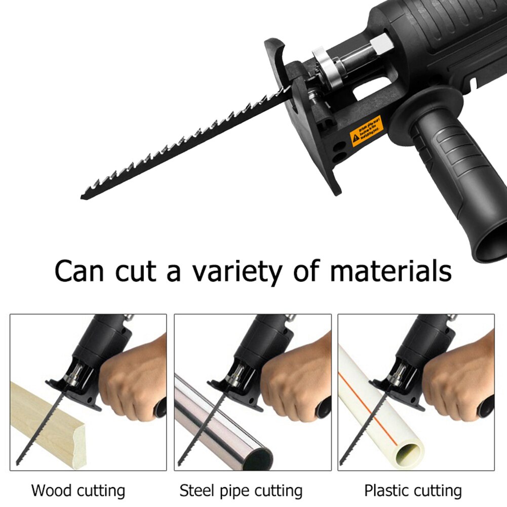 Cordless Reciprocating Saw Adapter Electric Drill Modified Electric Saw Hand Power Tool Wood Cutter Machine Attachment Adapter