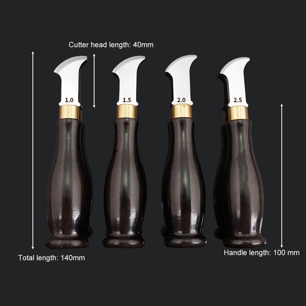 Sandalwood Handle Leather Edge Creaser Leather Craft Marking Edge Decor Line Tool Blade Shallow Groove Press Line Edge Creaser