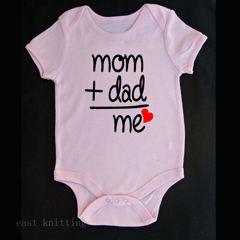 Monos para bebés y niños Onesies para bebés y niñas monos de niño lindos trajes para recién nacidos mamá más Papá Me Equal ropa divertida