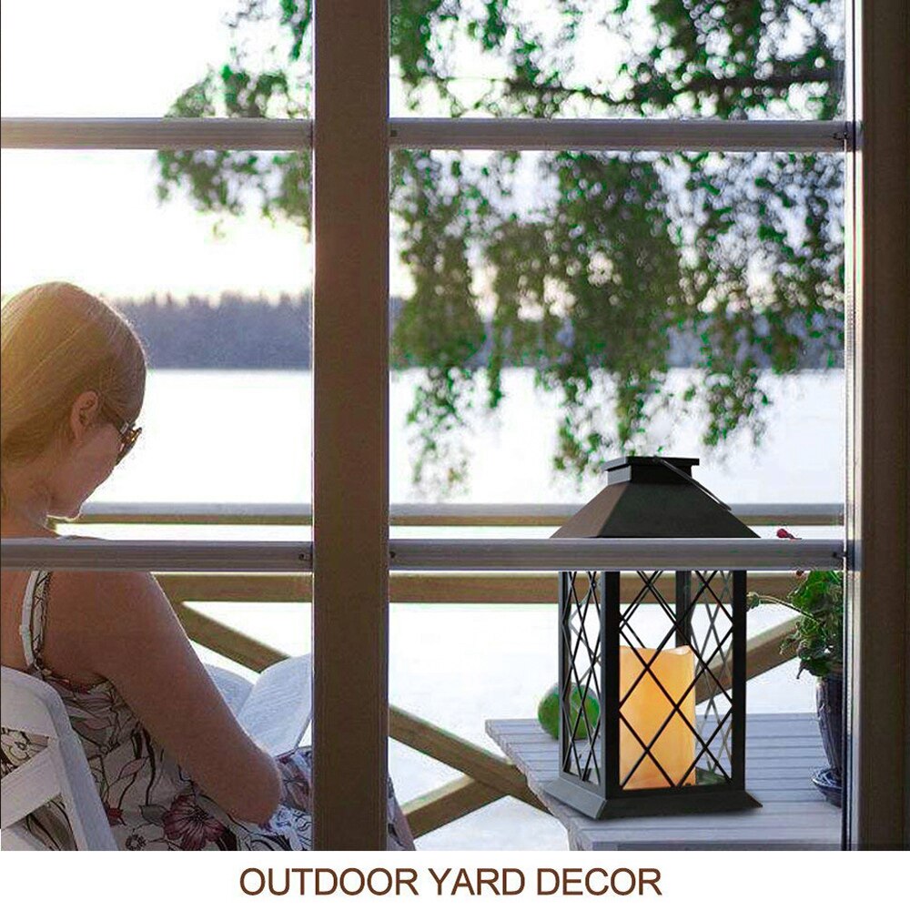 Retro Courtyard Decoration Oval Shape Solar Light Hollow Chinese Light Auspicious Lantern Metal Style Garden Wind Outdoor