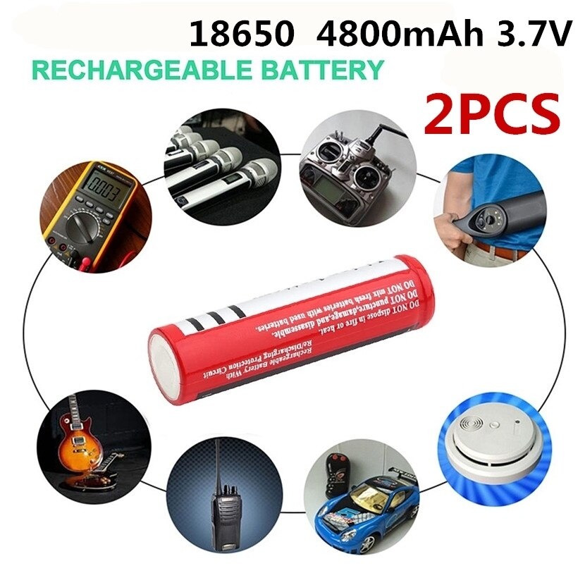 18650 Battery rechargeable lithium battery 4800mAh 3.7V Li-ion battery for flashlight Torch 18650 Batteries GTL EvreFire