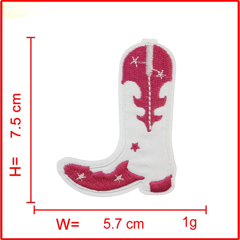 Boot Strijken Patch Embleem Kleding Jas Hoed Accessoires Badge Sticker Geborduurde Zon Cowboy Borduren Opstrijkpatches: Transparant