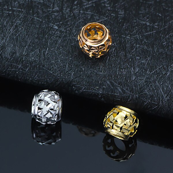 1PCS Genuine 18K Gold Pendant White Gold Rose Gold Lucky lulutong Bead Hollow Ball Pendant For Women Girl
