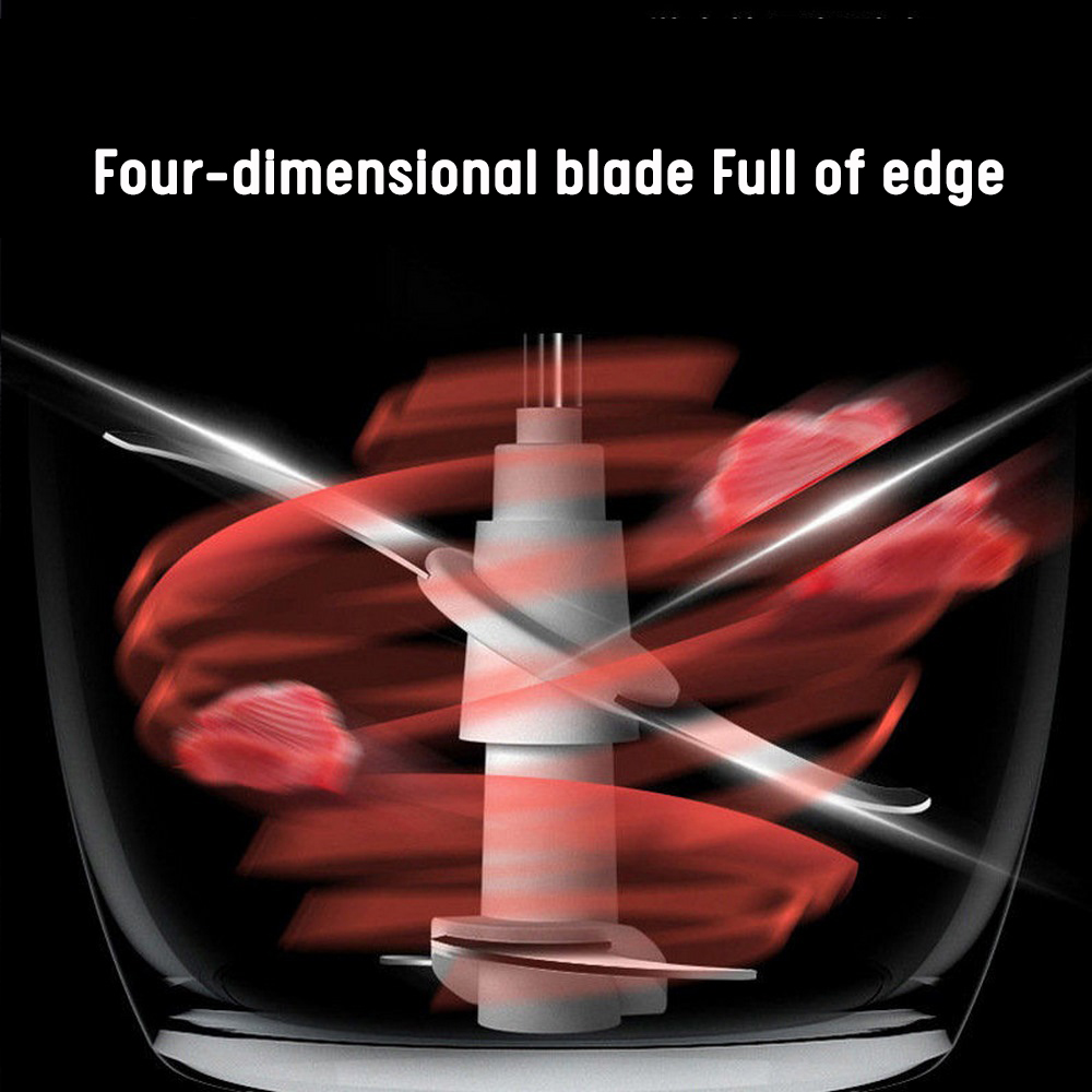 Electric Chopper Meat 2 Speeds 300W Stainless Steel 2L Capacity Food Chopper Food Processor for Meat Vegetables Fruits and Nuts