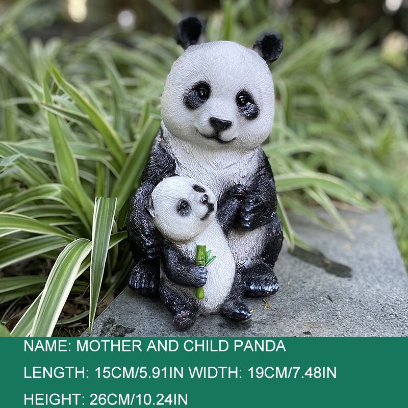 Creatieve Hars Simulatie Dier Panda Sculptuur Ornamenten Home Binnenplaats Micro Landschap Ambachten Miniatuur Tuin Decor: B