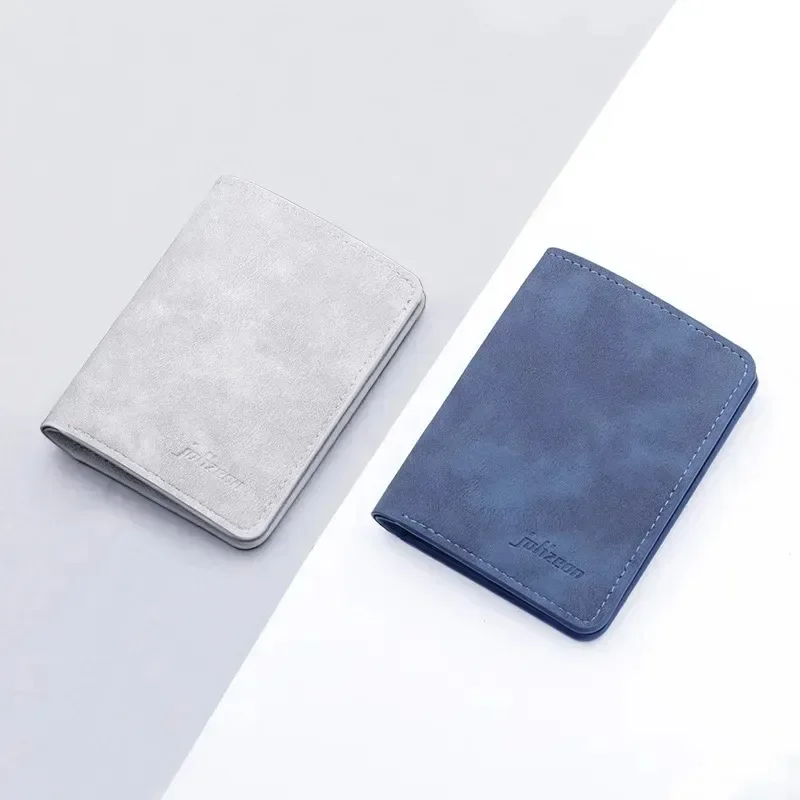 Modny portfel męski/damski ID/portfel z miejscem na karty kredytowe dla mężczyzn Multi-Card BagHolder Dwuczęściowy mały portfel Czarny/szary portmonetka