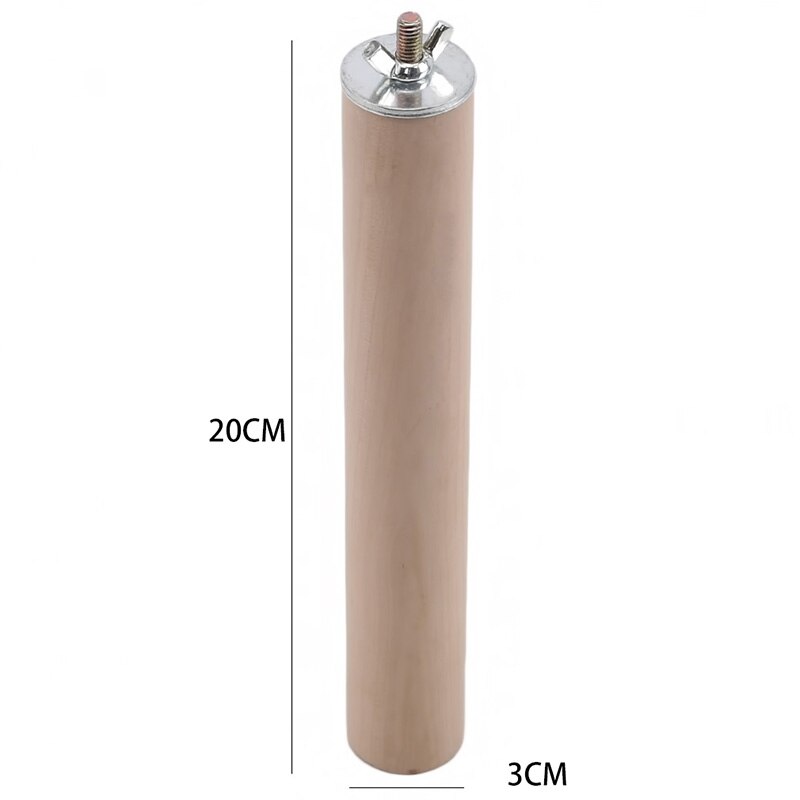 Percha para troncos de loros, perchero para mascotas, perchero, jaula para pájaros, práctico, novedad, suministros para mascotas: Wood color 3.0-20cm