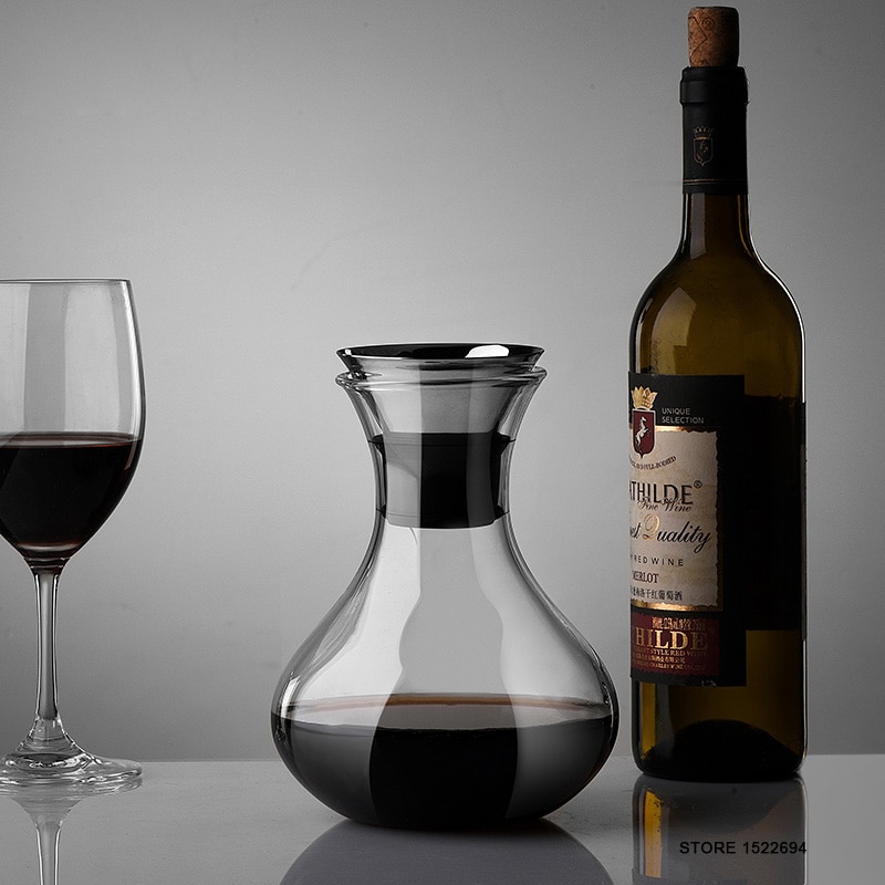Premium Wijn Decanter 1000Ml Capaciteit Rode Wijn Karaf Versterkt Glas Levendige Wijn Decanter 34 Gram Winebreather Karaf