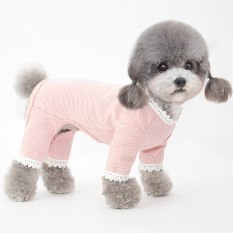 Puppy Dog Pajamas Overalls Jumpsuit Outfit Sleepwear Dogs Pyjama Yorkshire Pomeranian Poodle Schnauzer Small Dog Clothes Coat