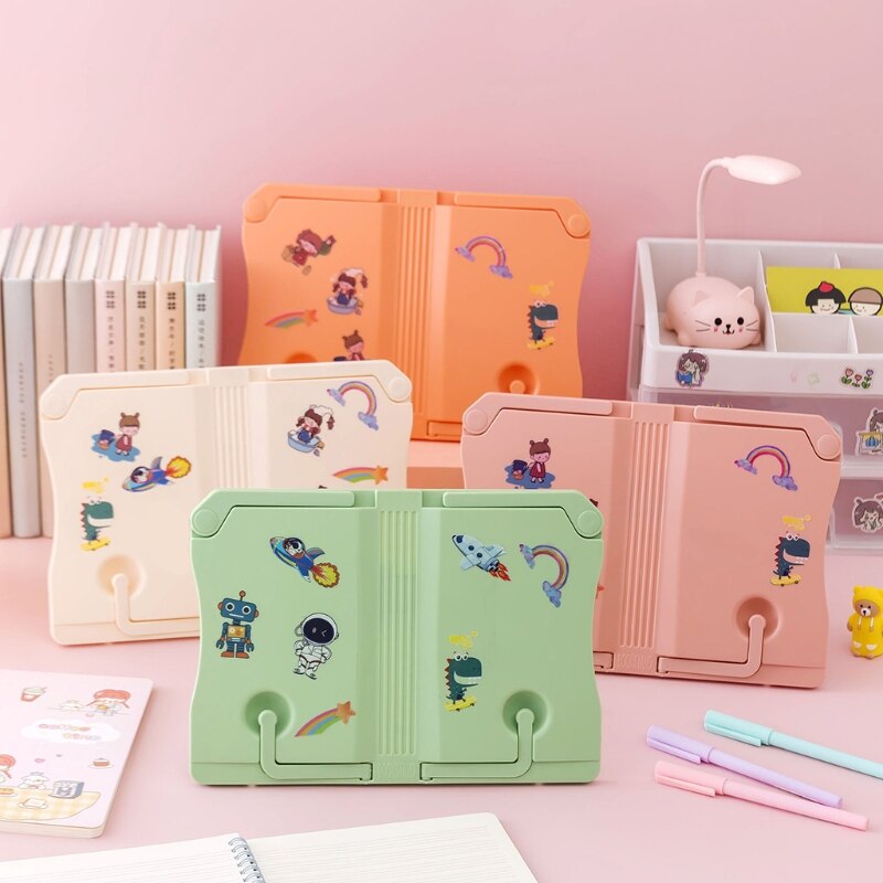 Vertical Book Stand Adjustable with Page Clips Textbook Holder Reading Stand