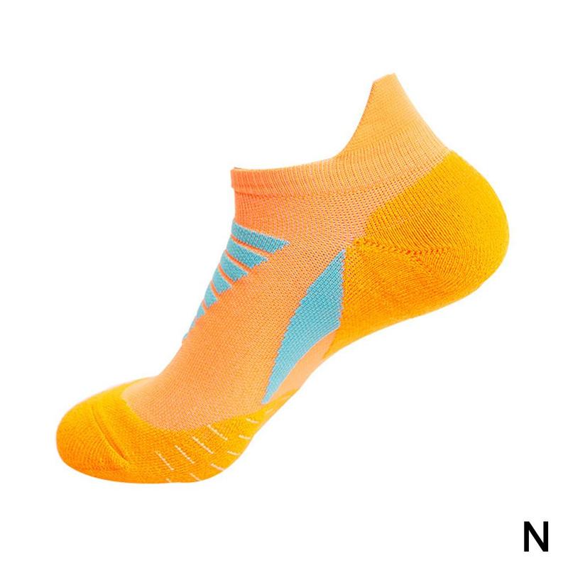 1Pair Cycling Thicken Men Basketball Socks Deodorant Quick-drying Breathable Running Male Sports Long Tube Sock: short Orange