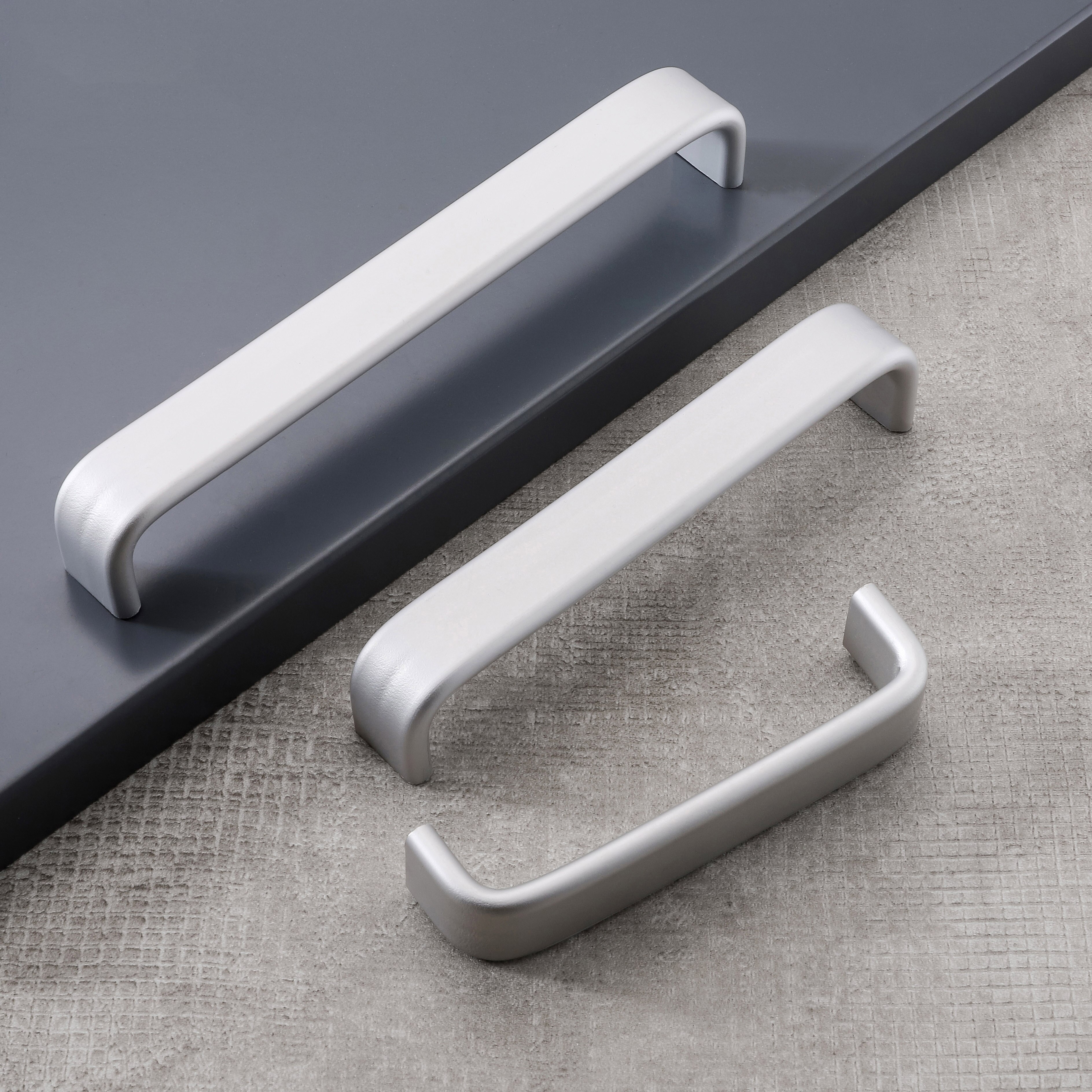 Aluminium Alloy U type Black Cabinet Knobs Kitchen Cabinet Handles Drawer Knobs Pulls Black Furniture Handle Cabinet Hardware