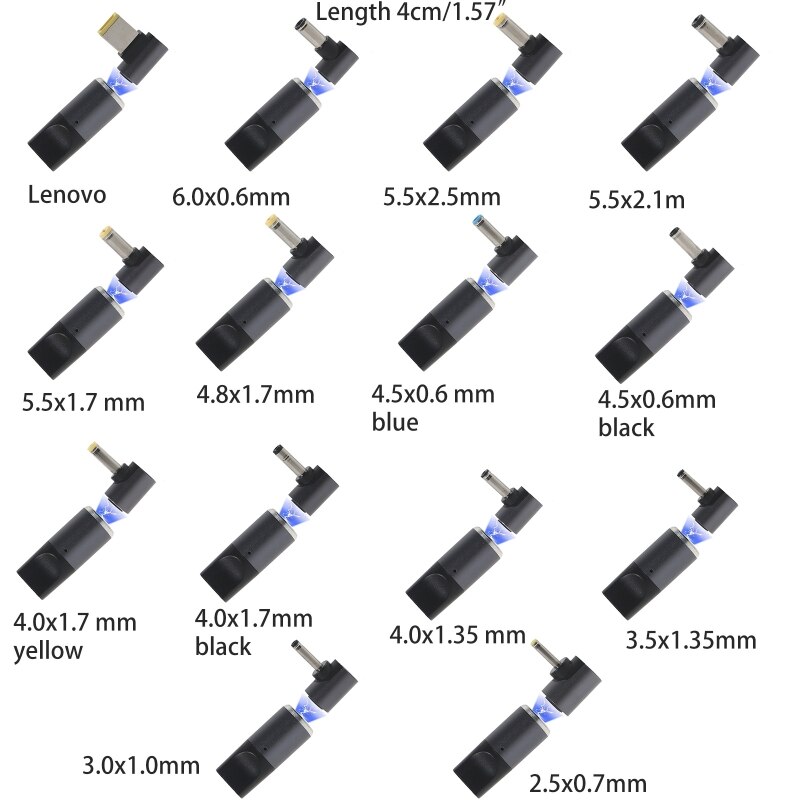 Convenient 100w magnetic power adapter type-c  zu 2.5/3.0/3.5/4.0/4.5/4.8/5.5/6mm dc plug for laptop