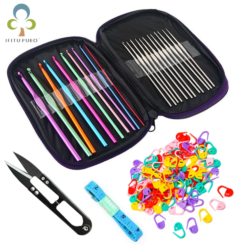 Fancy Crochet Set Crochet Kit Set with Case Exclusive Weaving Tools Sweater Needle Stainless Steel Sewing Tools Accessory GYH