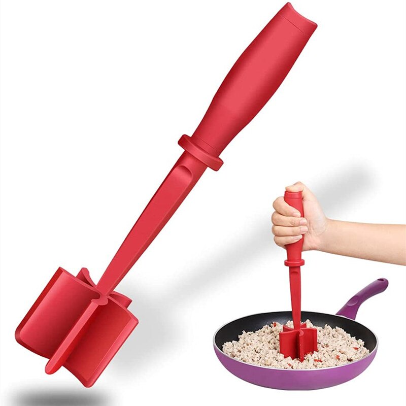 Mix Meat Chopper Heat Resistant Nylon Meat Masher for Hamburger Ground Beef Smasher Non Stick Cookware Utensils